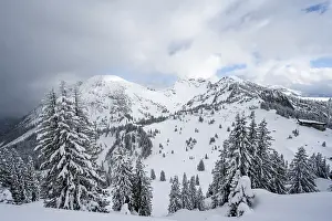 Mountain landscape in the snow