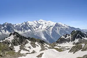 Mountain landscape with snowfield