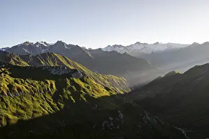Mountain landscape at sunrise
