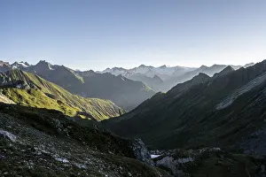 Mountain landscape at sunrise