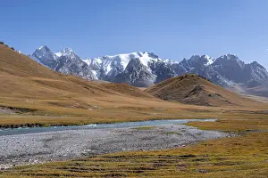 Mountain landscape with yellow meadows