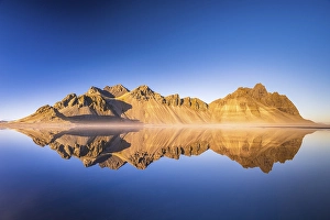 Category Mountain Landscapes Prints: Mountain massif reflected in water