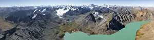 Mountain panorama, aerial view