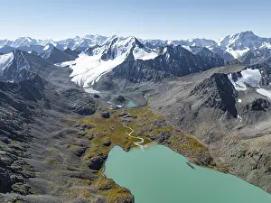 Mountain panorama, aerial view