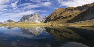 Mountain panorama in autumn, Eissee