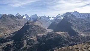 Mountain panorama, Glaciated peaks of the Gurgler ridge