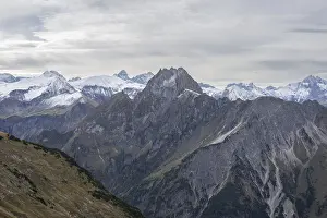 Mountain panorama from Laufbacher-Eckweg to Hoefats