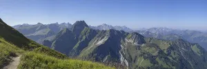 Framed Print : Mountain panorama from Laufbacher-Eckweg to Hofats