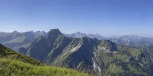 Framed Print : Mountain panorama from Laufbacher-Eckweg to Hofats