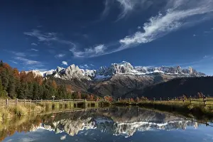 Mountain panorama reflected in a lake
