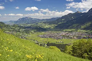Mountain panorama from south-west on Oberstdorf