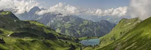Mountain panorama from Zeigersattel to Seealpsee