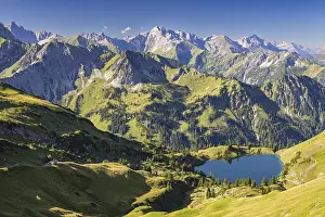 Mountain panorama from Zeigersattel to Seealpsee
