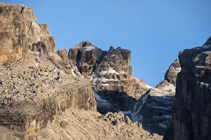 Mountain peaks of the Brenta Mountains at sunset