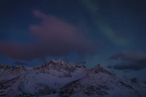 Mountain range at dawn, Senja, Troms Fylke