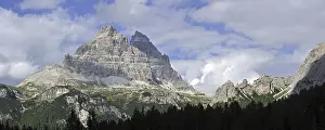 The mountain range Gruppo dei Cadini di Misurina in the Dolomites