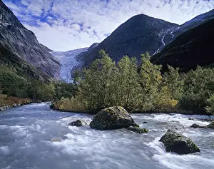 Mountain river at Brigsdalsbreen