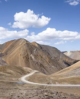 Category Mountain Landscapes Prints: Mountain road through a colourful mountain landscape