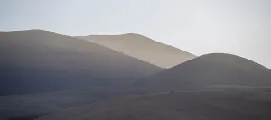 Mountain silhouette, Kyrgyzstan, Asia