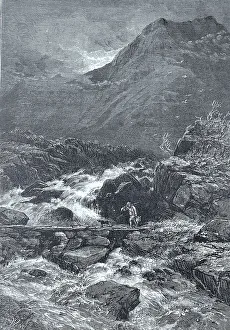 Mountain stream at the foot of Snowdon