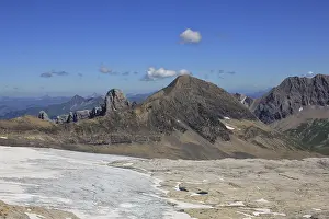 Mountain in the Swiss Alps. View from Glacier des Diablerets