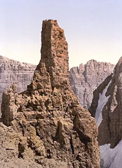 The mountain tower in the Sella Group formerly Tyrol
