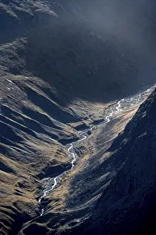 Mountain valley Langtal with mountain stream Langtalerbach