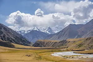 Mountain valley and river in the Tien Shan