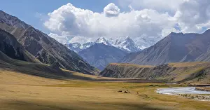 Mountain valley and river in the Tien Shan