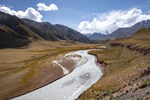 Mountain valley and river in the Tien Shan