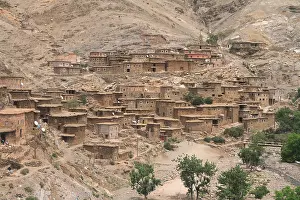 Mountain village near Taddert in the High Atlas Mountains Morocco