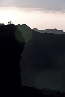 Mountainbikers above the Masca Canyon