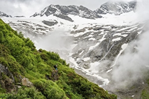 Mountaineers on a hiking trail