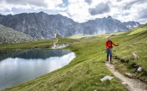 Mountaineers on a hiking trail