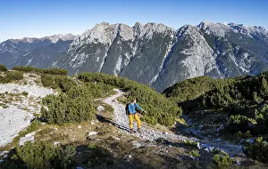 Mountaineers on a hiking trail