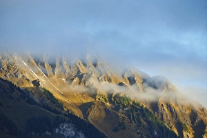 Mountains in early fall at Hochalpenstrasse