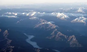 Mountains in morning light, Alps