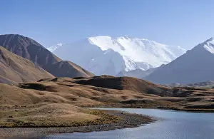 Mountains reflected in a small mountain lake