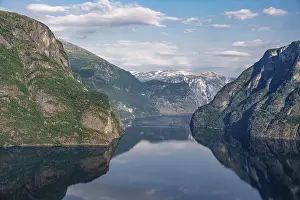 Mountains reflected in the water