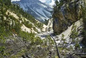 Mountains of Swiss national park, Western Rhaetian Alps, Switzerland, Europe 1959, Europe