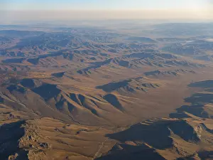 Mountains and valleys, aerial view