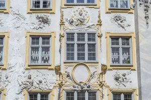 MUNCHEN, GERMANY - JULY 26, 2015: Facade of Asamhaus in Munich