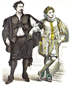 Munich picture sheet, costumes (left)