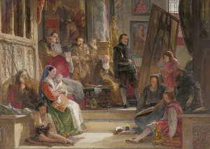 Murillo paints his painting The Virgin in the Franciscan Convent in Seville