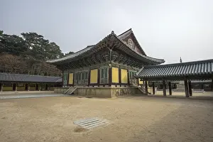 Museoljeon hallways and main courtyard in bulguksa temple