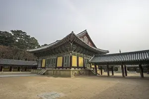 Museoljeon hallways and main courtyard in bulguksa temple