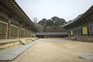 Museoljeon hallways and main courtyard in bulguksa temple