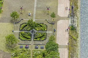 Museum garden Johannes-Corputius-Platz at the inner harbour