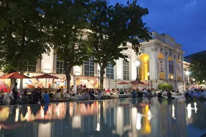 Museum Quarter at dusk, Vienna, Austria, Europe
