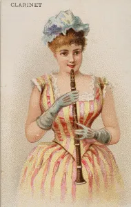Musical instruments, Woman playing a musical instrument